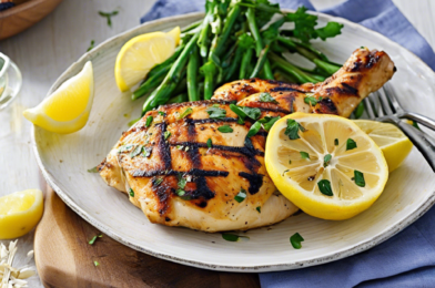 Grilled Chicken with Lemon and Garlic