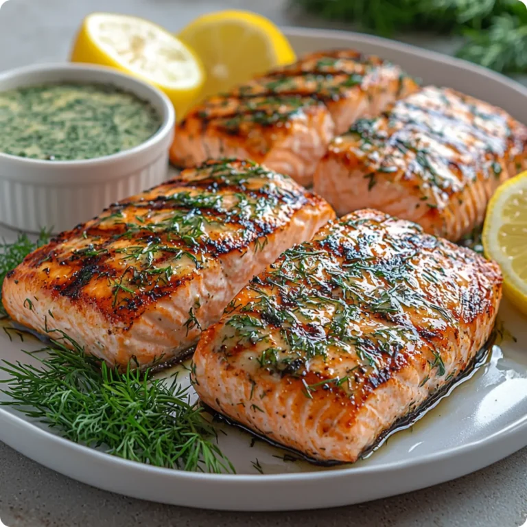 Perfect Salmon with Lemon Dill Sauce