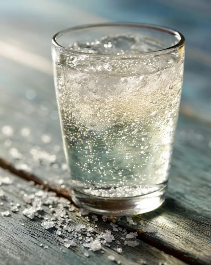 Celtic salt hack mineral-rich water with salt granules